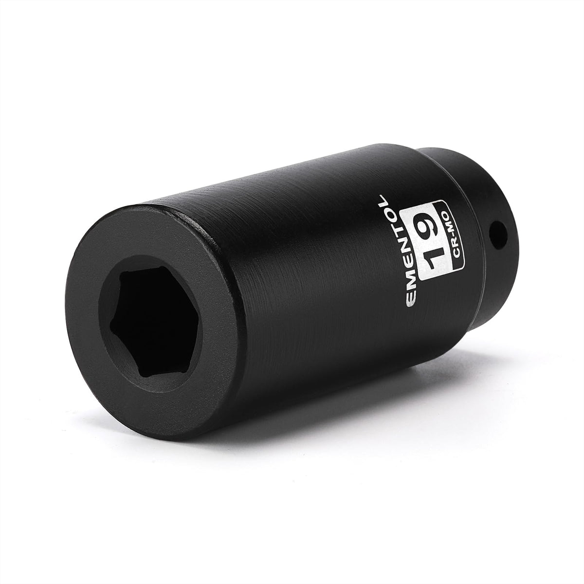 EMENTOL front view 19mm socket showing durable design and quick identification benefit