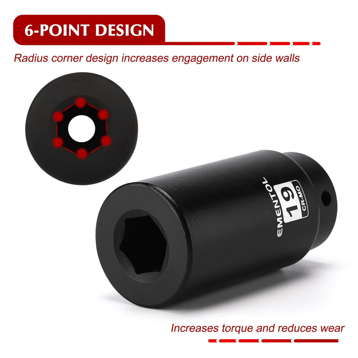 EMENTOL socket attached to impact wrench demonstrating efficient bolt removal