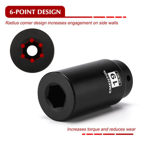 EMENTOL socket attached to impact wrench demonstrating efficient bolt removal