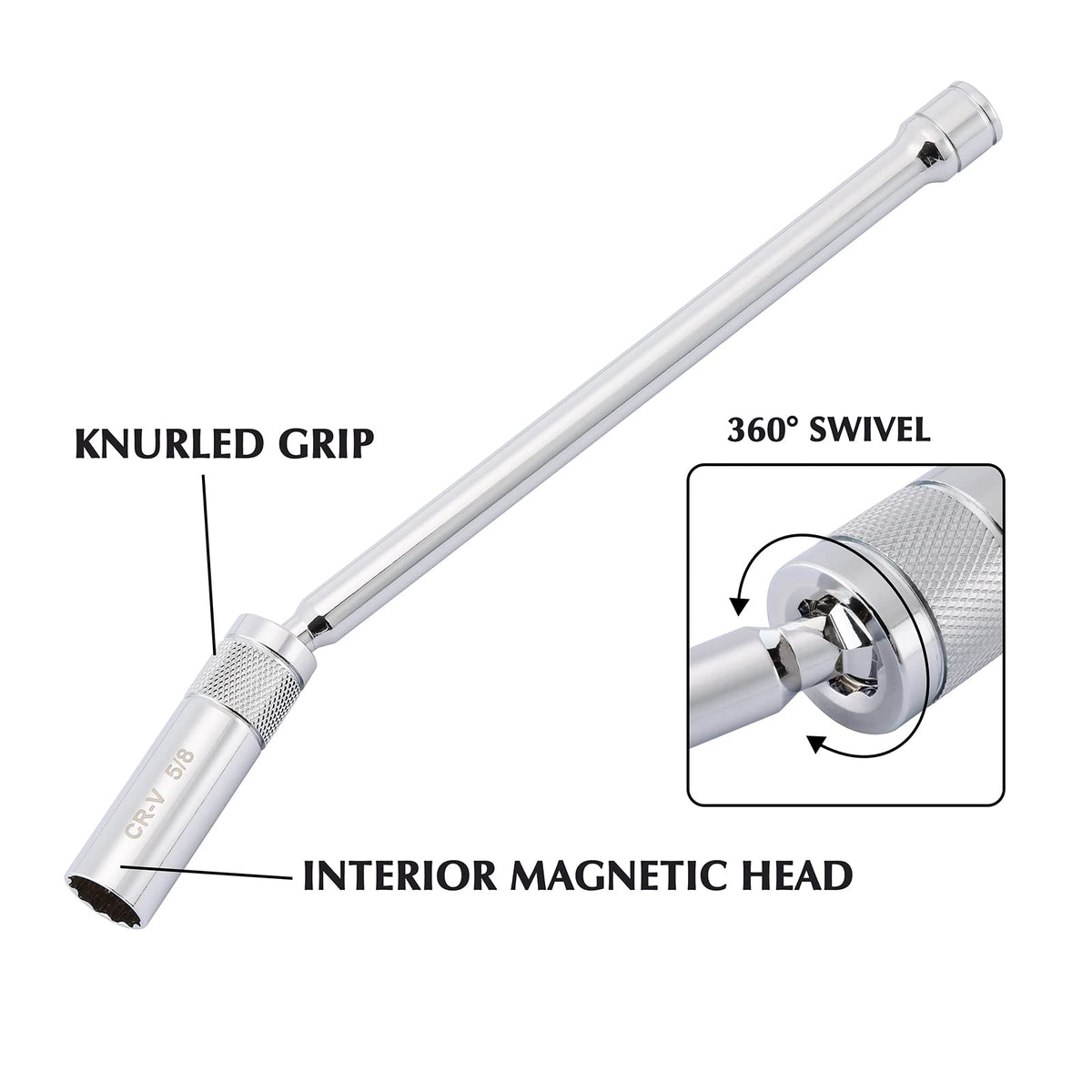 EMENTOL swivel extension detail demonstrating flexible reach for tight spaces