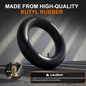 EMERK inner tube and straight valve closeup demonstrating reliable air retention