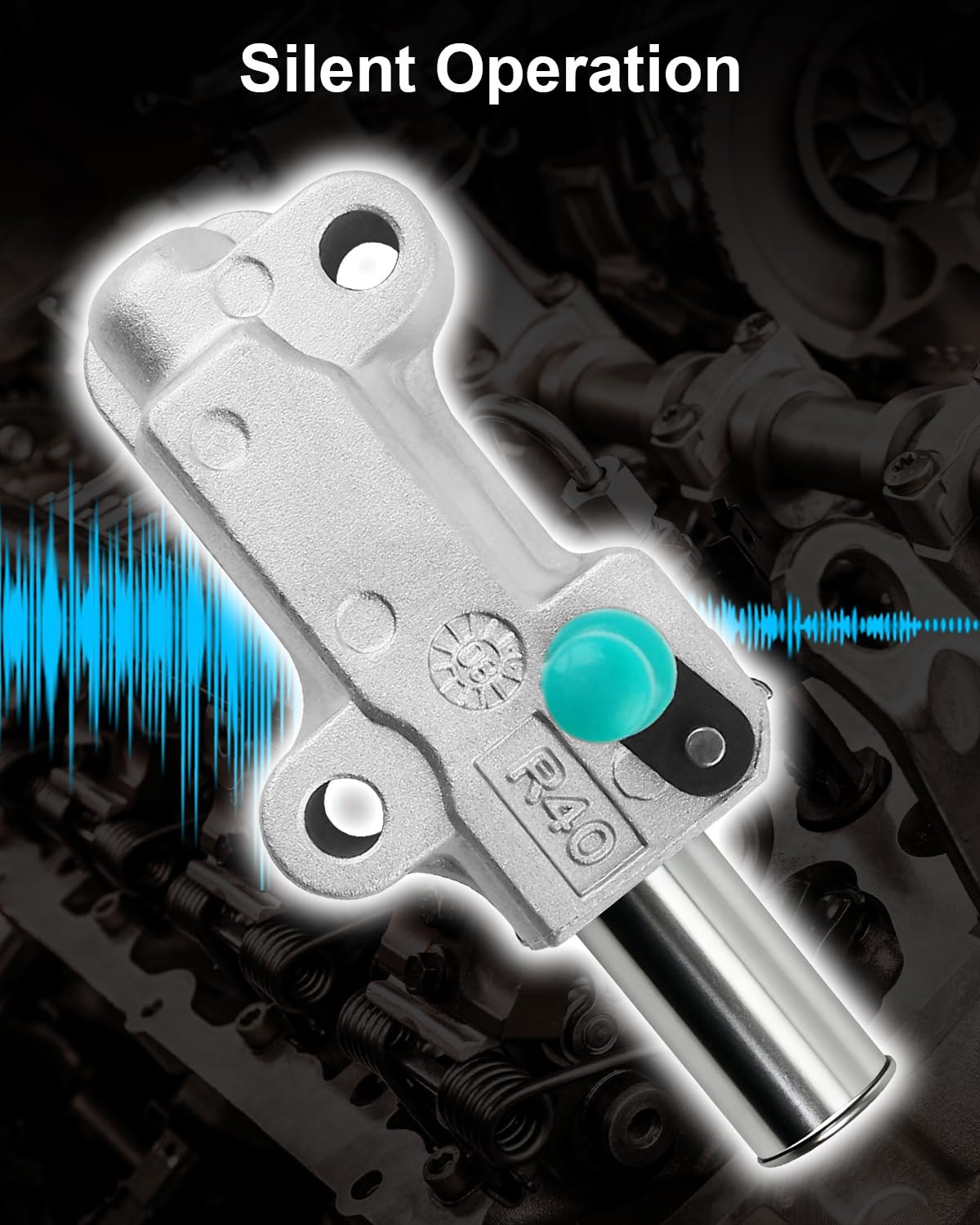 EMIHO installed in engine bay demonstrating correct fit and reduced chain noise