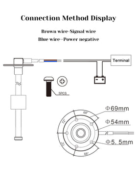 EMIHO size comparison showing available probe lengths for correct tank fit
