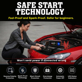 EMSON Bullseye SafetyXL digital display showing battery percentage for clear charge status