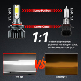 EMuna side profile of LED bulb illustrating compact design for easy fitment in housings