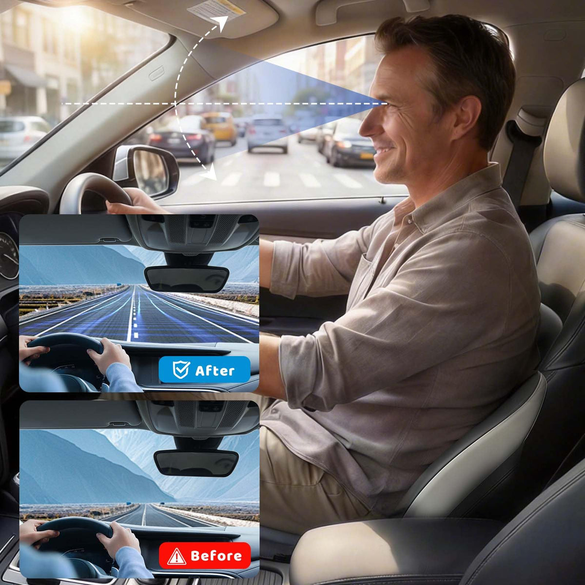 Emurliy installed in car improving posture and driving comfort