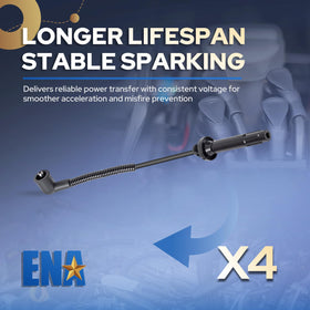 ENA spark plug boot seal detail highlighting waterproof protection under hood