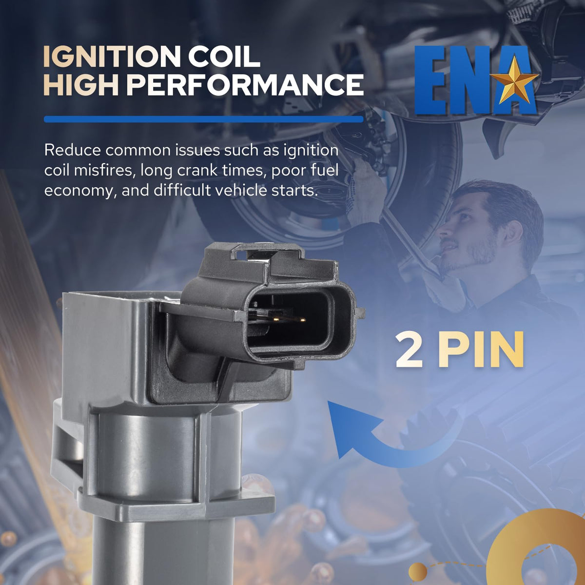 ENA coil installed in engine bay demonstrating restored ignition consistency