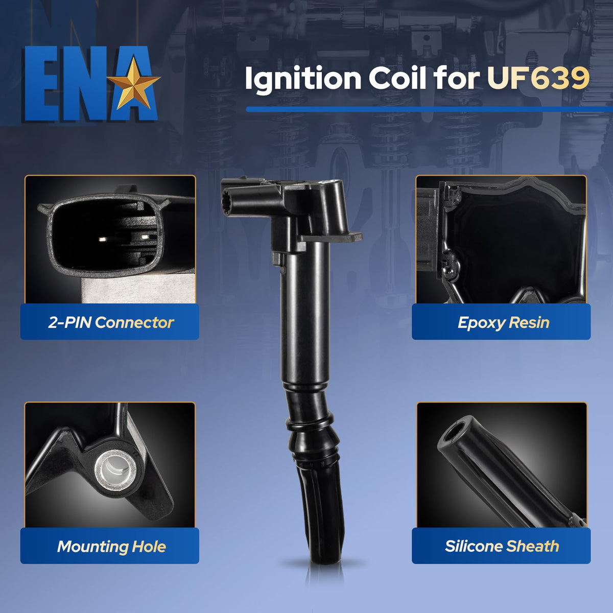 ENA coil installed on left engine bank demonstrating restored spark consistency