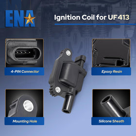 ENA coil mounted on engine head illustrating direct-fit installation ease