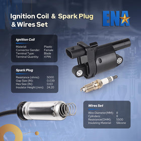 ENA coil mounted on engine demonstrating direct bolt‑on fit and reliable connection