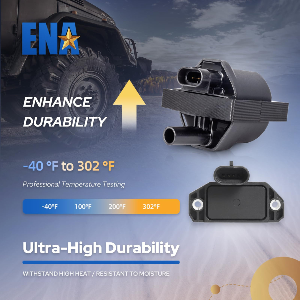 ENA coil pack close-up texture highlighting durable composite material