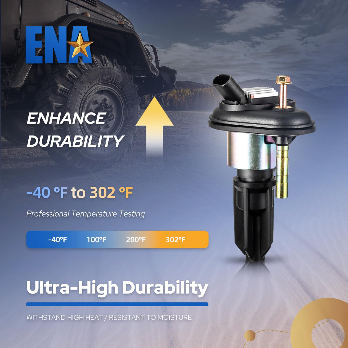 ENA coil next to ruler showing scale for correct fitment verification