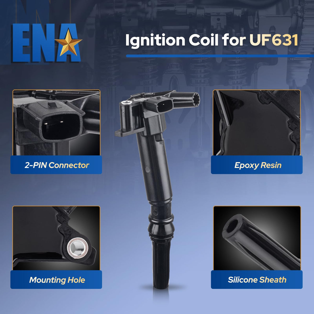 ENA coil side view highlighting mounting tab for straightforward bolt-in installation