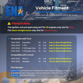 ENA kit packed showing all eight coils and eight spark plugs for full-bank replacement