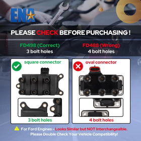 ENA coil pack connector closeup highlighting plug fit and secure connection