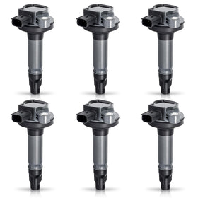 ENA ignition coil pack front view showing six units and plug‑and‑play fitment benefit
