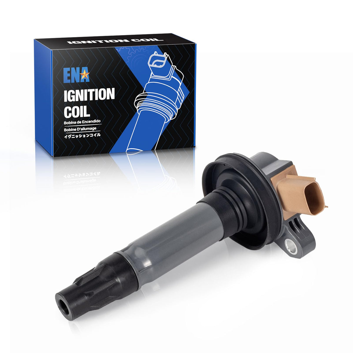 ENA coil pack front view showing shape and fitment benefit