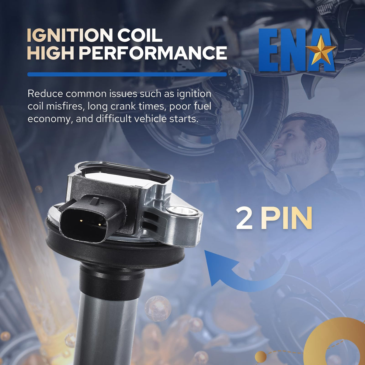 ENA coil installed in engine bay illustrating direct replacement and restored performance