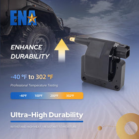 ENA coil pack installed in engine bay demonstrating direct-fit application benefit
