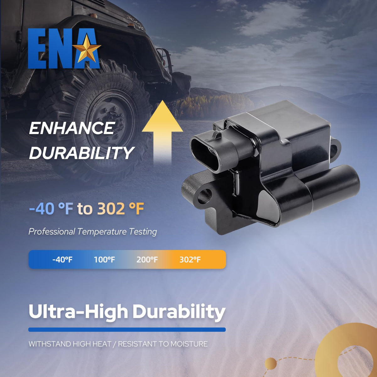 ENA coil label and part numbers for fast cross-reference confirmation