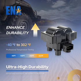 ENA coil pack installed on engine demonstrating direct fit and neat routing