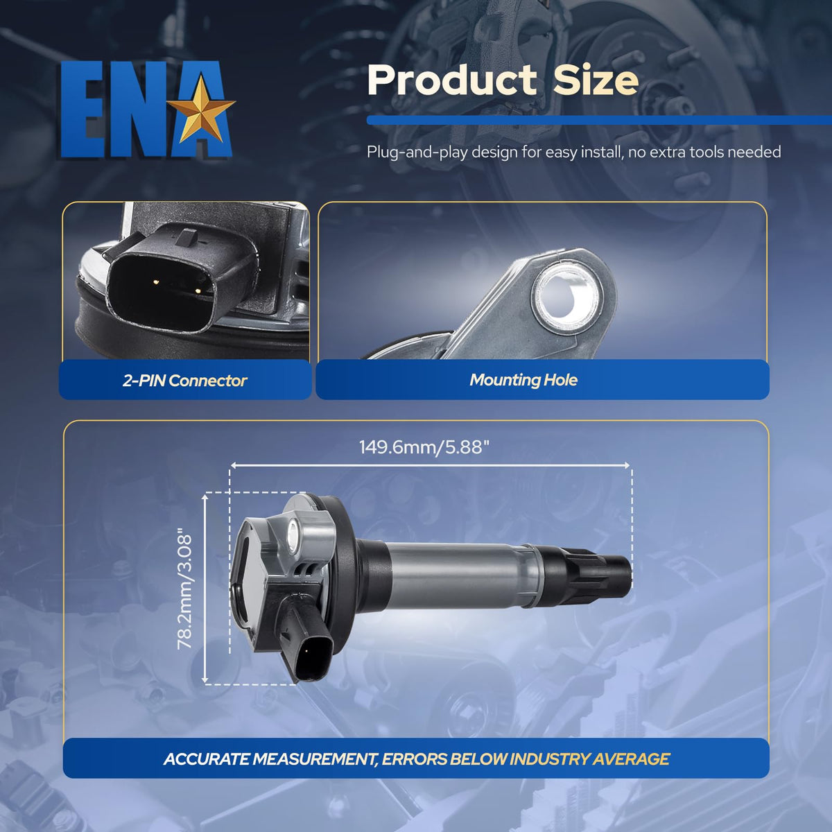 ENA coil set in packaging with contents view for buyer assurance and complete kit