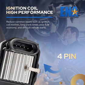 ENA coil pack packaging and part numbers showing easy cross-reference benefit