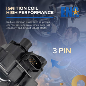 ENA coil pack next to ruler for size scale and easy part confirmation