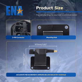 ENA coil pack texture and molding detail showing durable construction and sealing
