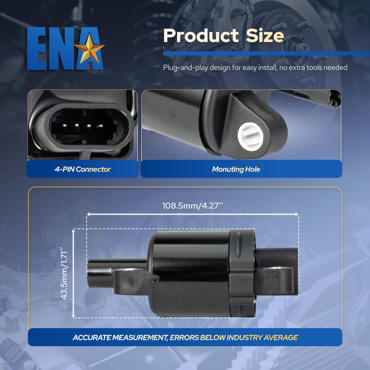 ENA coilpack label with part numbers demonstrating correct compatibility