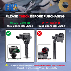 ENA connector close-up showing pin layout and clear match to vehicle harness for correct fit