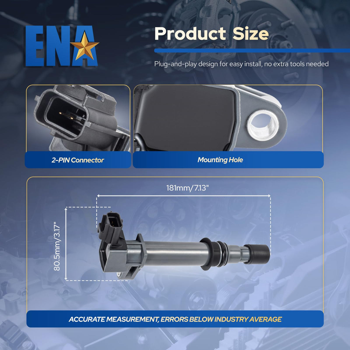 ENA full set of eight coils laid out conveying complete-bank replacement convenience