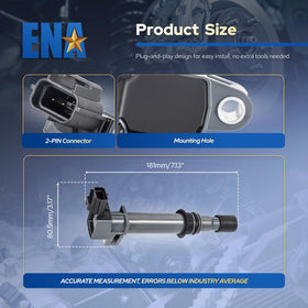 ENA full set of eight coils laid out conveying complete-bank replacement convenience