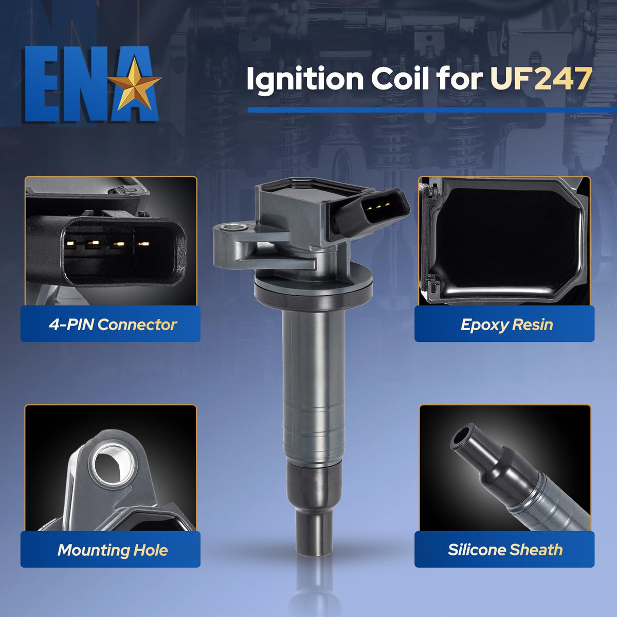 ENA four coils included packaging showing complete replacement set
