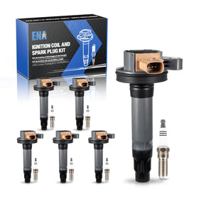 ENA front packaging showing six coils and six plugs with clear fitment benefit
