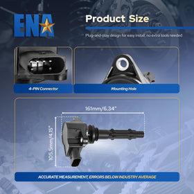 ENA garage installation scene showing technician fitting coil pack and efficient replacement
