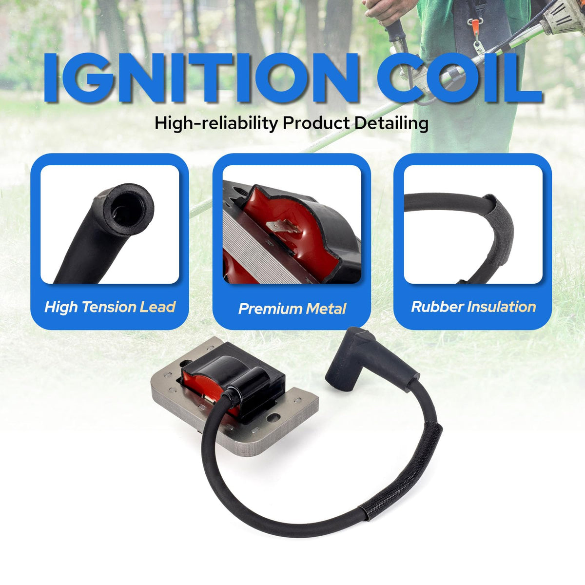 ENA ignition coil connector detail showing clean terminals for easy plug-in