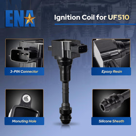 ENA ignition coil pack connector detail demonstrating secure electrical connection benefit