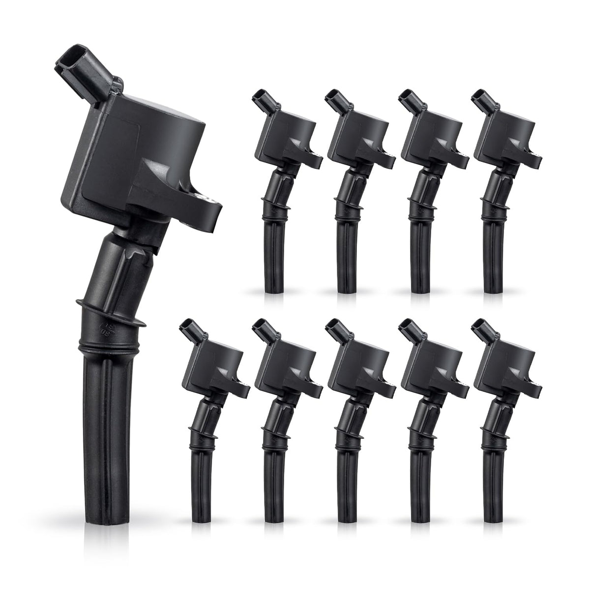 ENA ignition coil pack front view showing connectors and benefits in durability