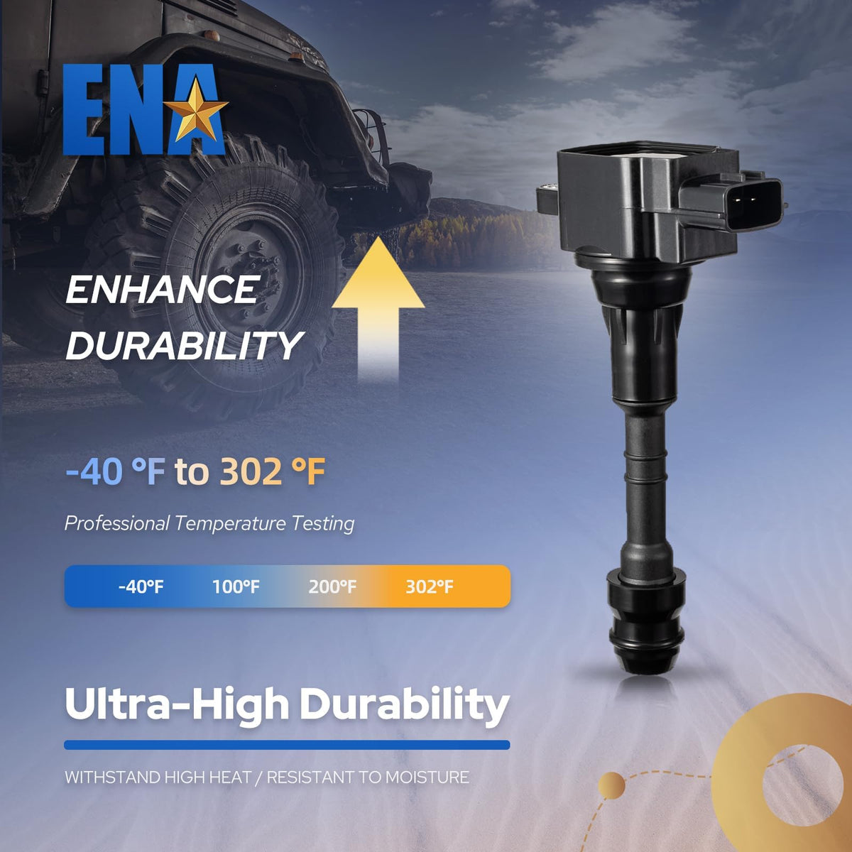 ENA ignition coil pack mounting point closeup for correct bolt alignment and fitment