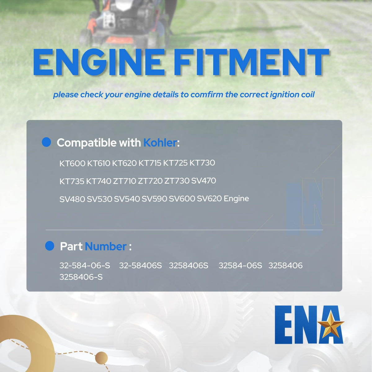 ENA ignition coil side profile highlighting sturdy housing for durability