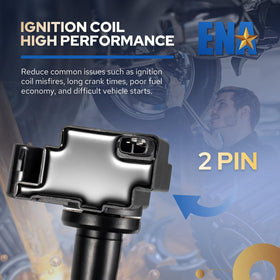 ENA coil installed on a Toyota valve cover illustrating correct placement
