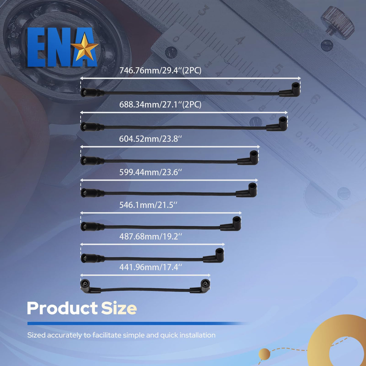 ENA label and part numbers closeup for quick compatibility verification