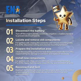 Mechanic installing ENA ignition kit in workshop showing quick professional swap
