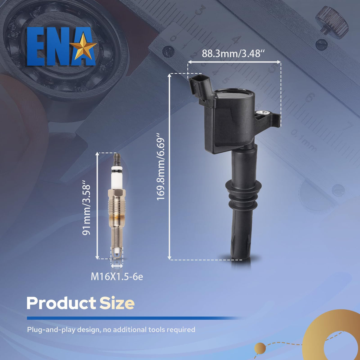 ENA lifestyle image of truck in garage with parts ready for DIY engine maintenance