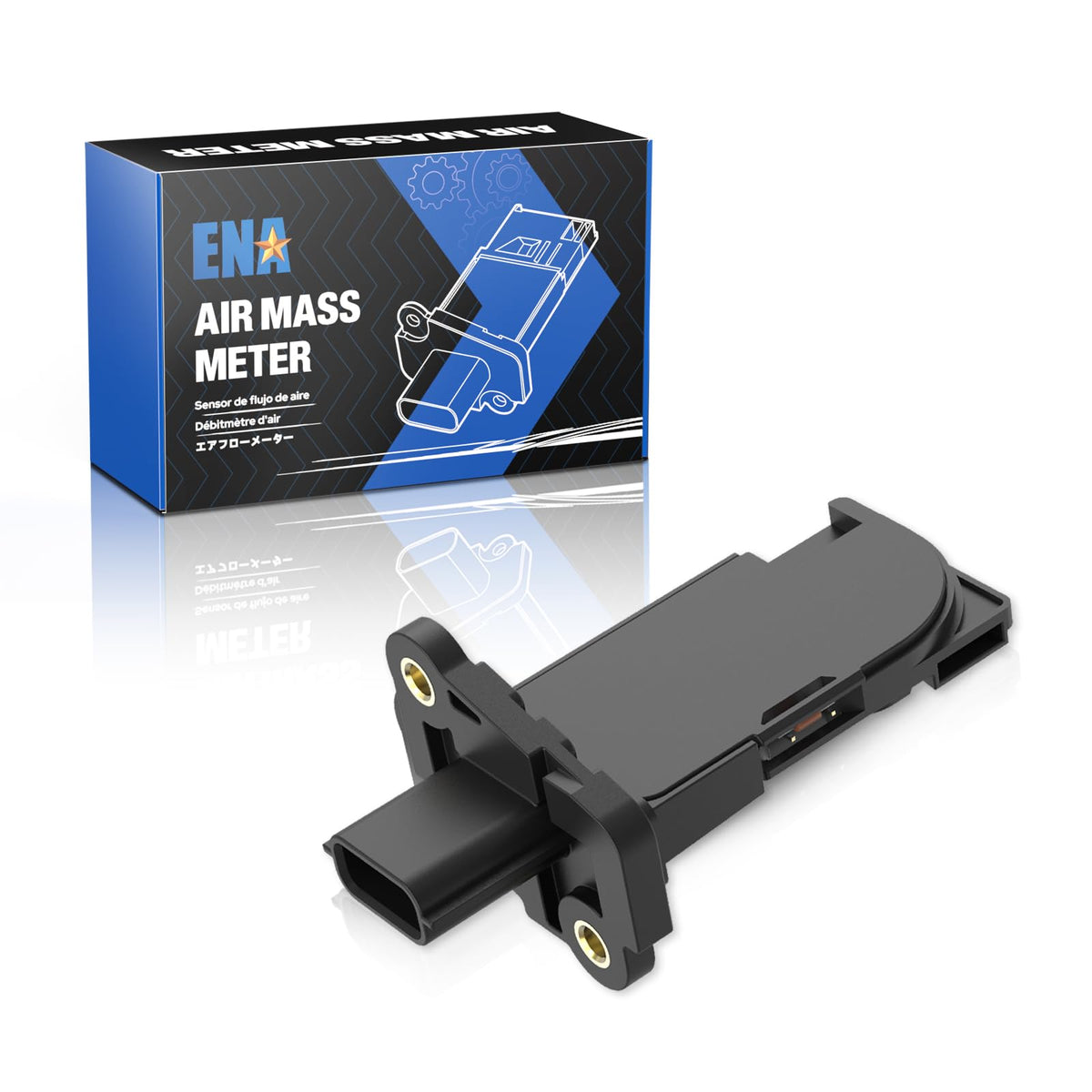 ENA mass air flow sensor front view showing correct fit and form