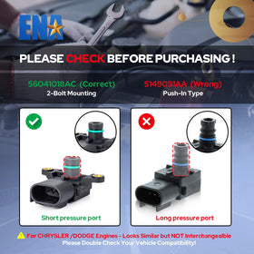 ENA MAP sensor connector detail highlighting correct pin fit and secure connection