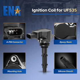ENA coil pack installed in engine bay illustrating bolt-on placement and service access
