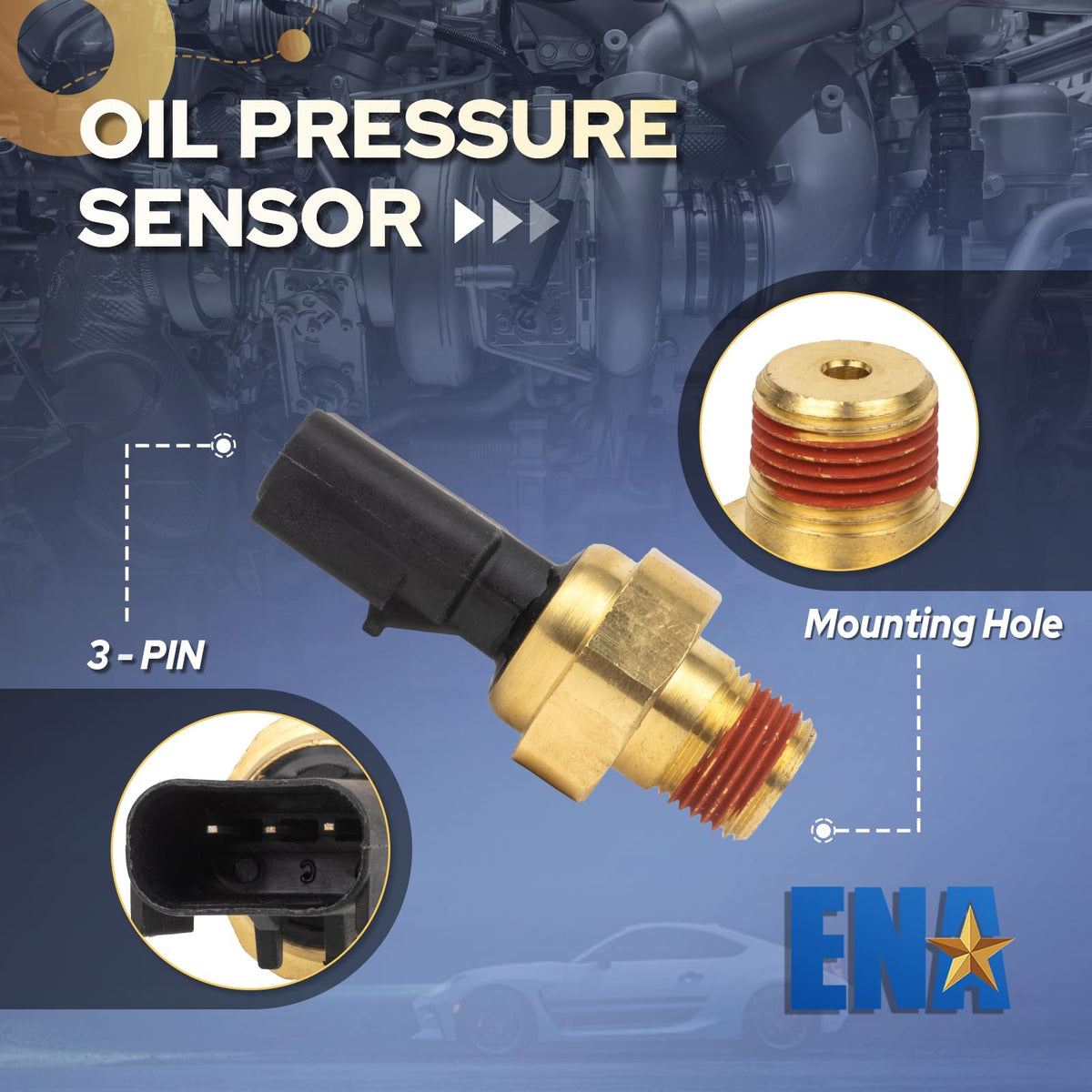 ENA sensor connector closeup highlighting plug design for easy installation